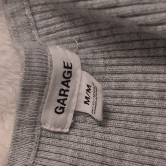 Garage Gray Ribbed Crop Top - Picture 2 of 2